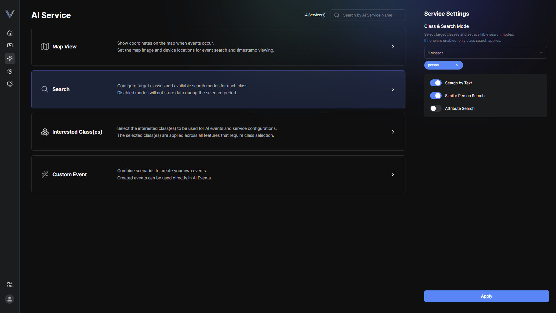 Figure 5-16. Search Service Settings