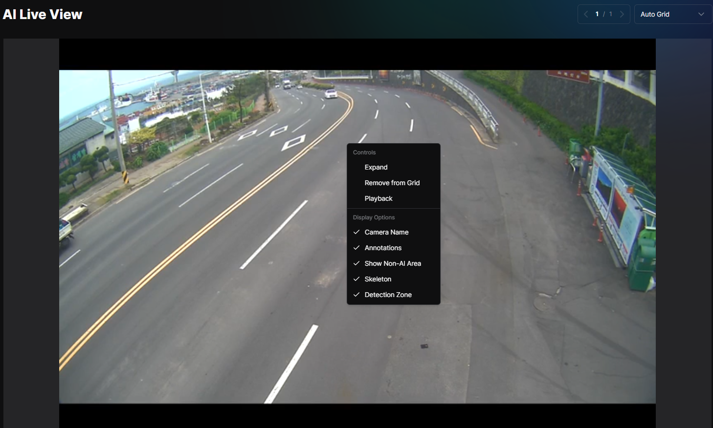Figure 2-3. Live Video Pop-up Menu